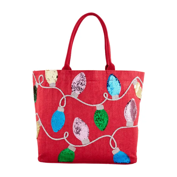 Red Holiday Sparkle Tote