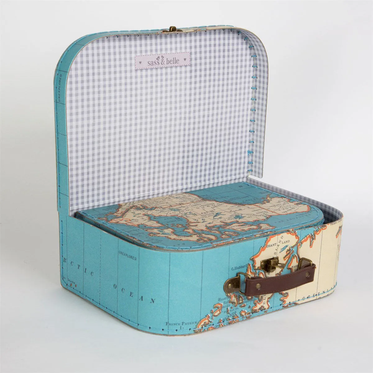 RJB Stone Vintage Map Suitcase