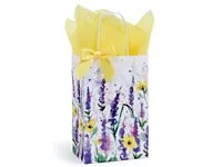 Rose Watercolor Lavender Paper Gift Bag