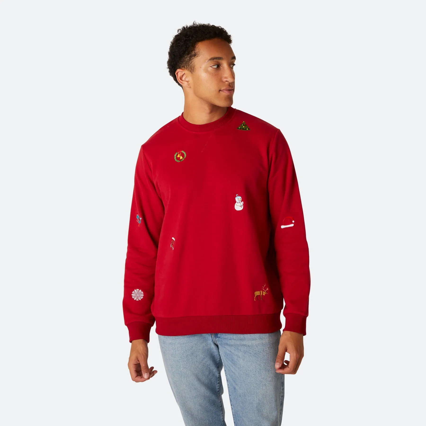 Rotes Weihnachts-Sweatshirt Herren