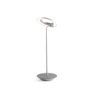 Royyo Silver With Oxford Felt Modern LED Desk Lamp with USB Port