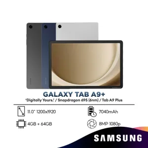 Samsung Galaxy Tab A9  Plus | Tab A9 4GB RAM 64GB ROM 11" Display 90Hz WiFi Tablet