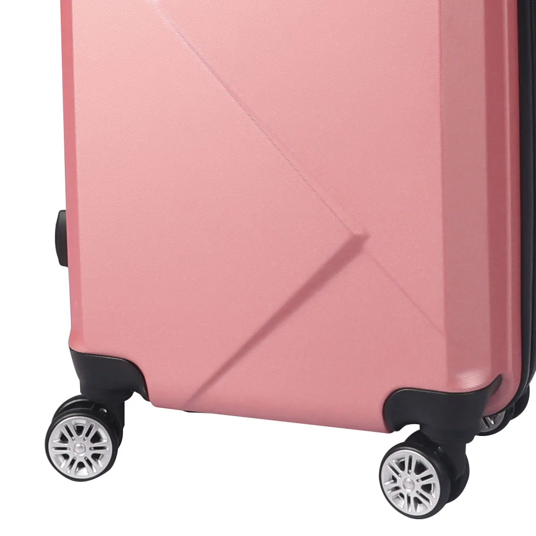 Set of 2 20"Travel Luggage Set - Rose Gold