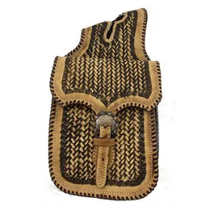 Showman 2Tone Basket Weave Horn Bag