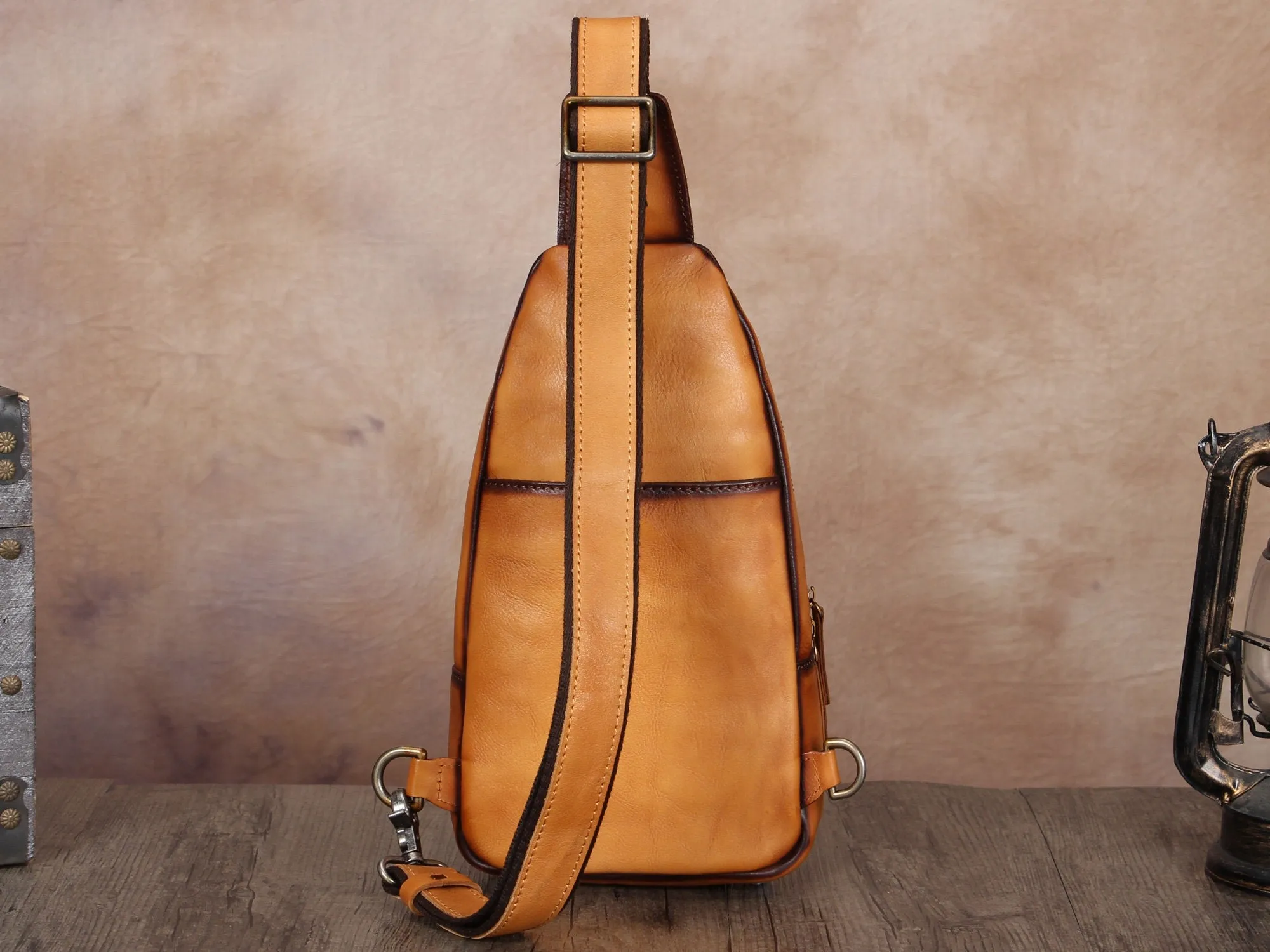 Sling Bag Shoulder Vintage Handmade Crossbody Chest Daypack