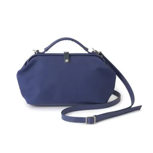 Small 2WAY handbag/shoulder Bag - Doctors Bag Design / Navy Blue -