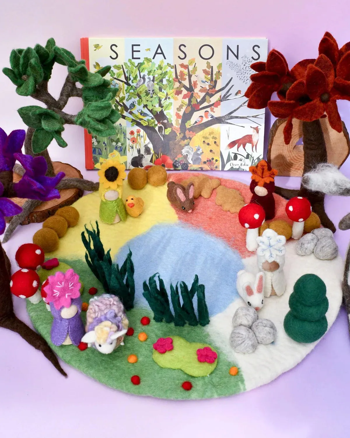 Small Felt Play Mat Playscape- Four Seasons