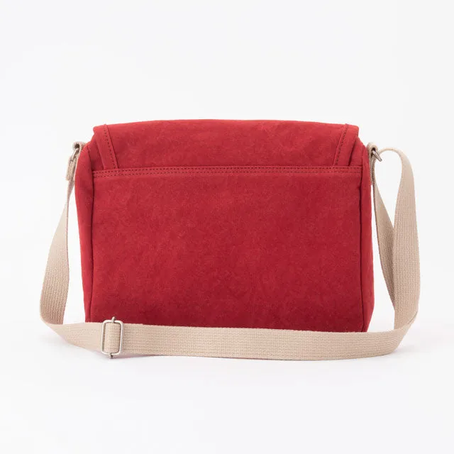 Small Shoulder Bag - Postal Mail Carrier Bag Design 2 / Red -, Cross Body Bag