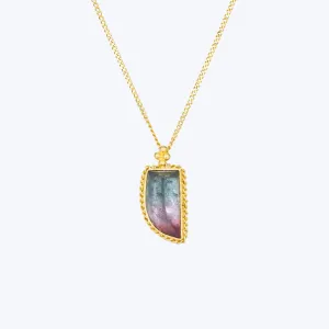 Small Tourmaline 18k One of a Kind Necklace