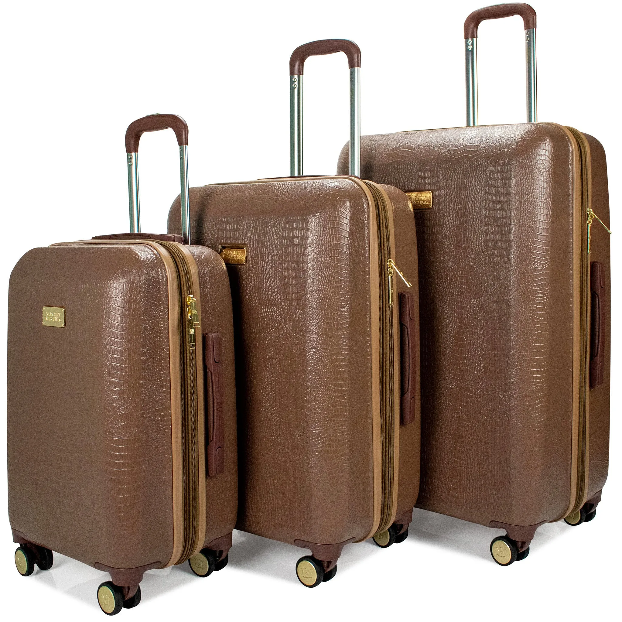 Snakeskin 3 Piece Expandable Classy Luggage Set