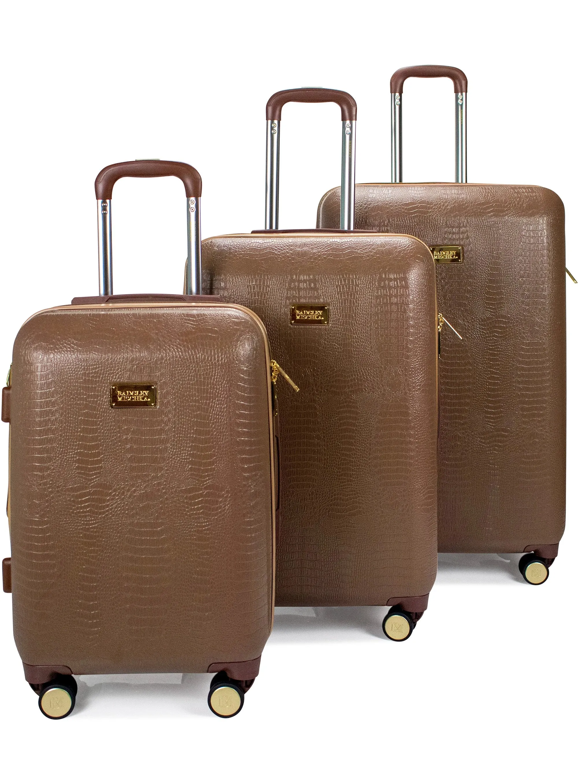 Snakeskin 3 Piece Expandable Classy Luggage Set