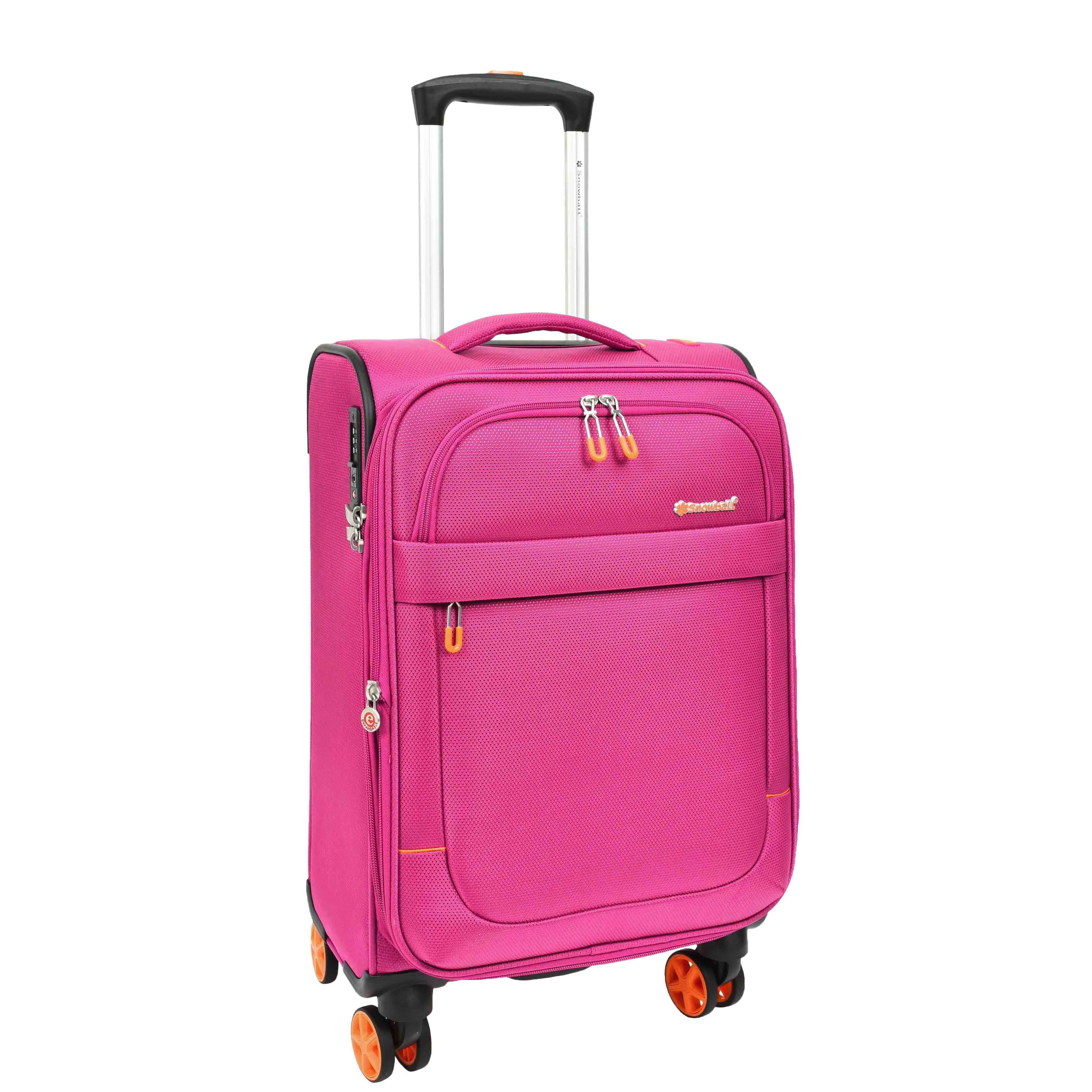 Soft Suitcase 8 Wheel Expandable Lightweight Orion Cabin Bags Pink