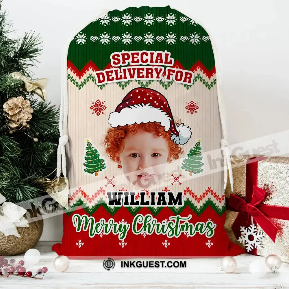 Special Delivery For Kid Personalized Christmas String Bag