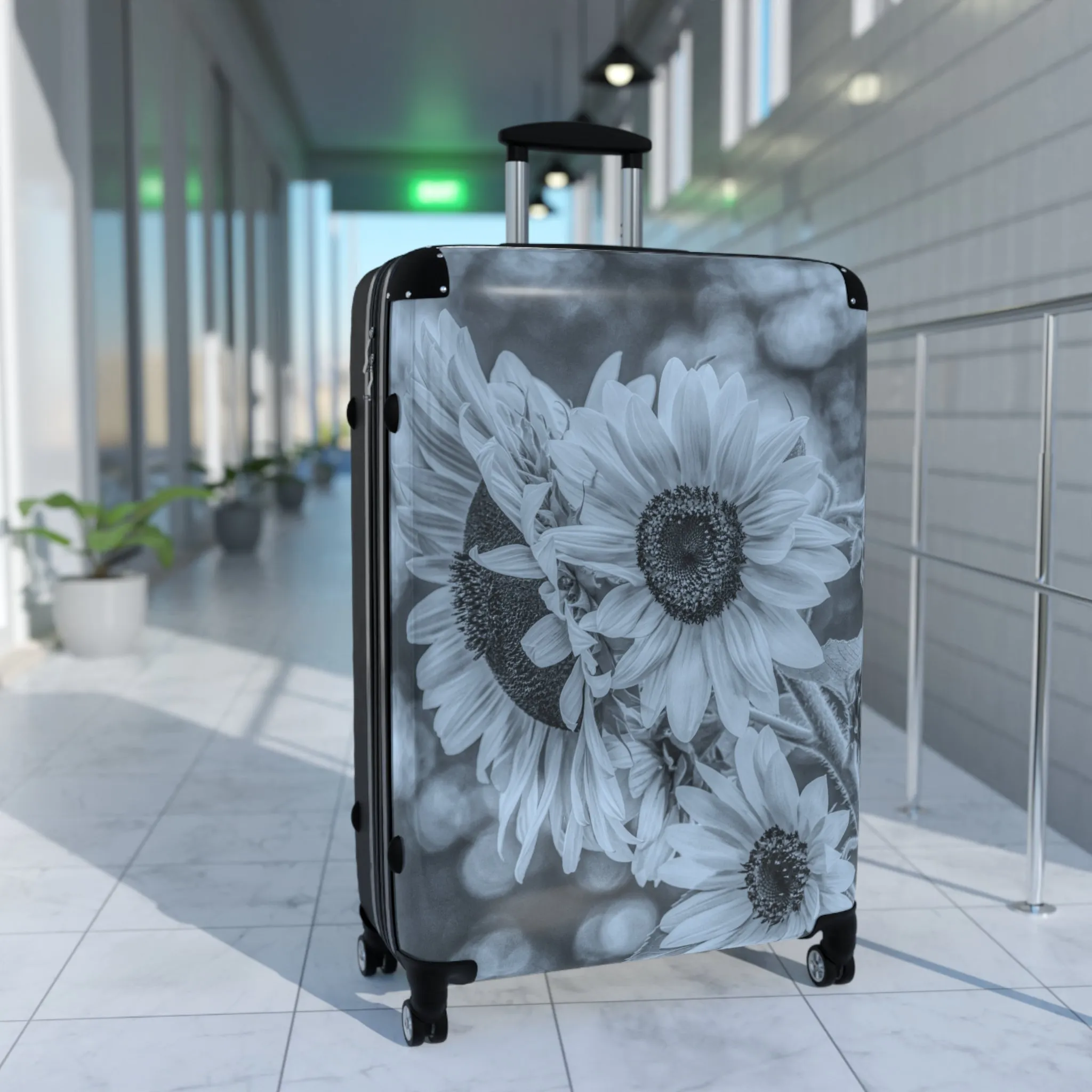 Sunflower Dreamy Blue Custom Art Luggage