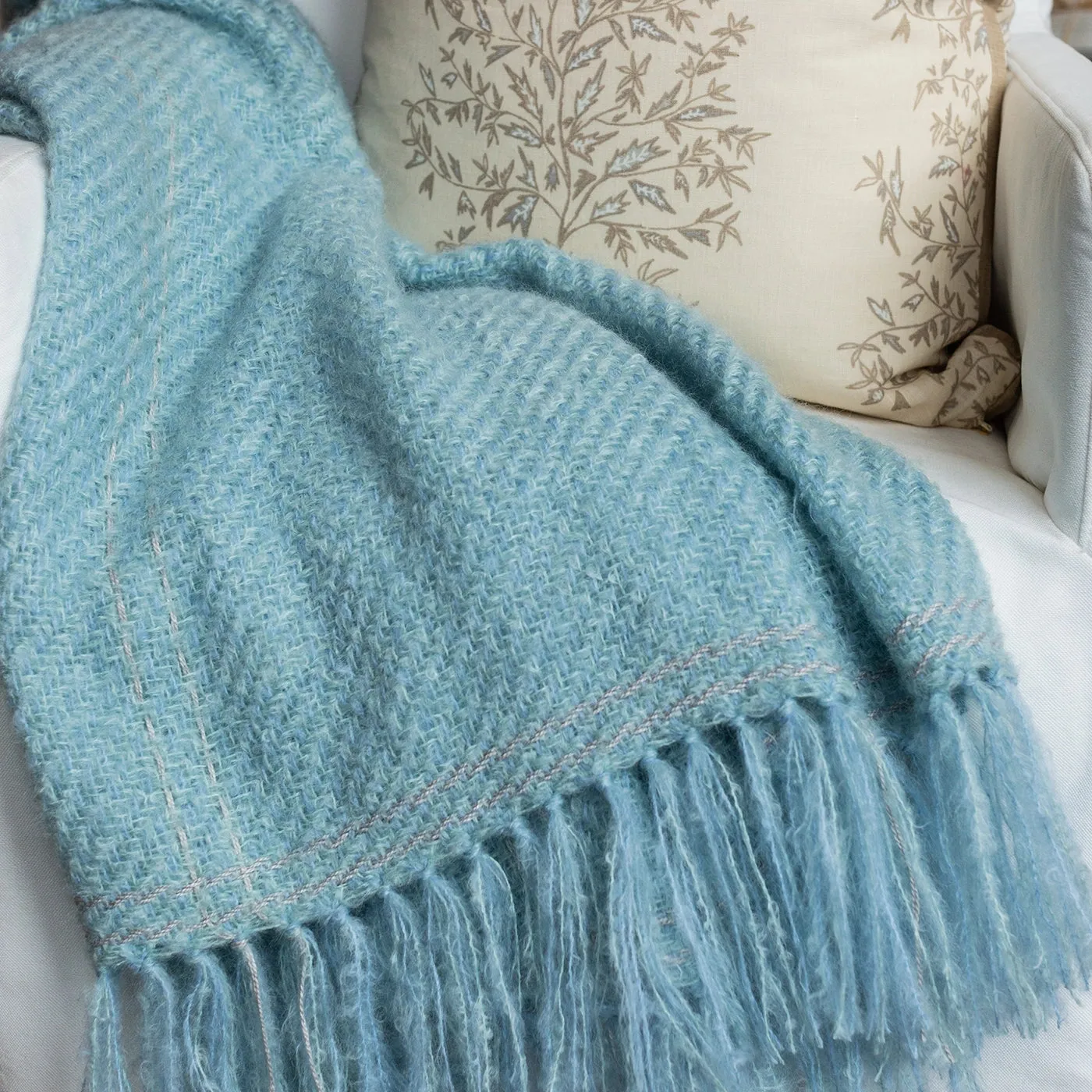 Surf Spray Handwoven Mohair Throw