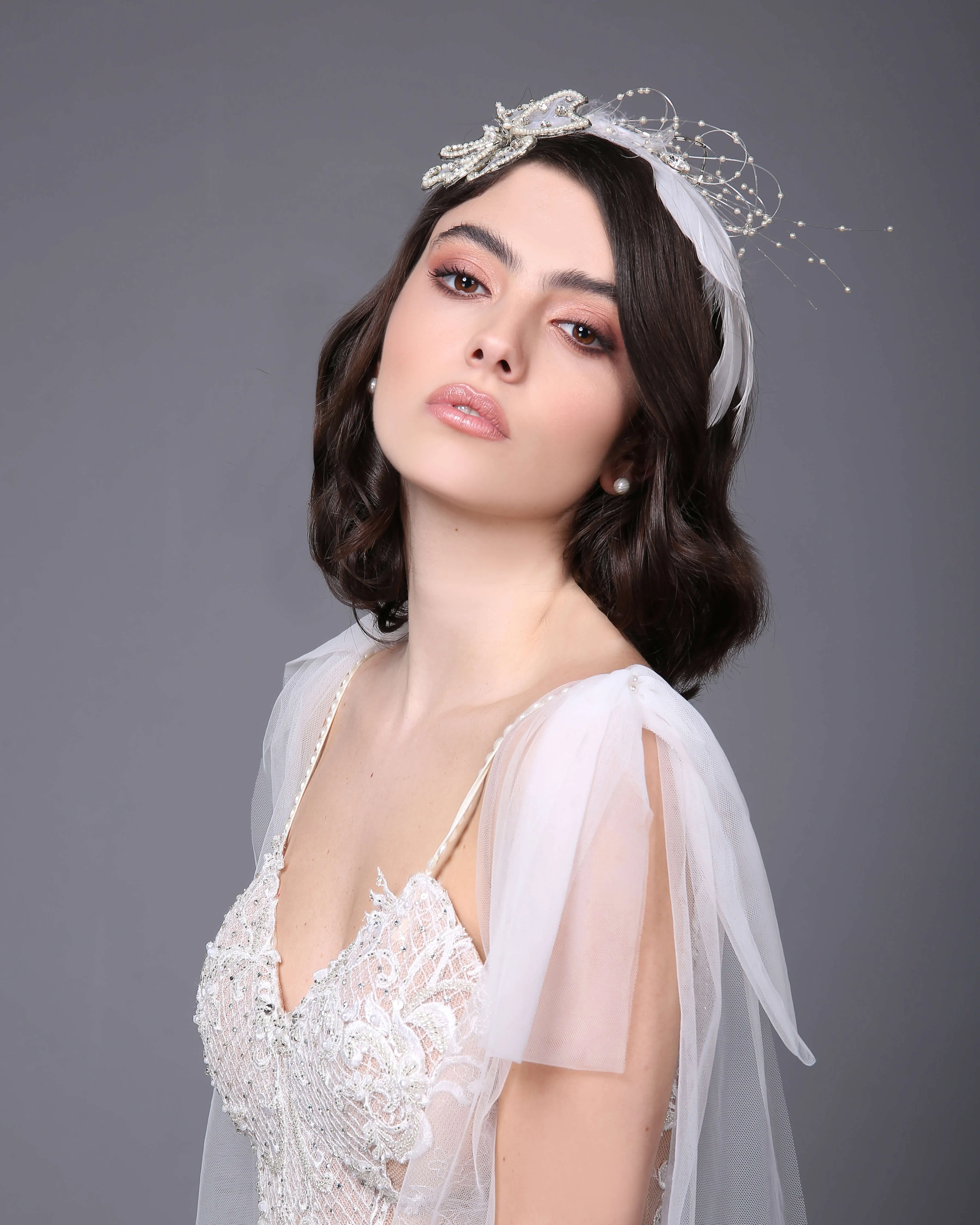 Swan – Unique hairband for brides.