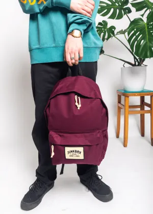 'The Classic' Recycled Backpack in Burgundy