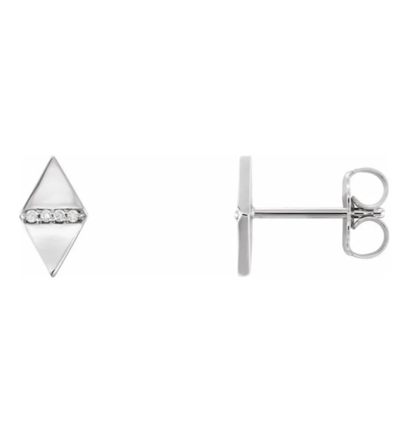 The Goldie Double Triangle Stud Earrings