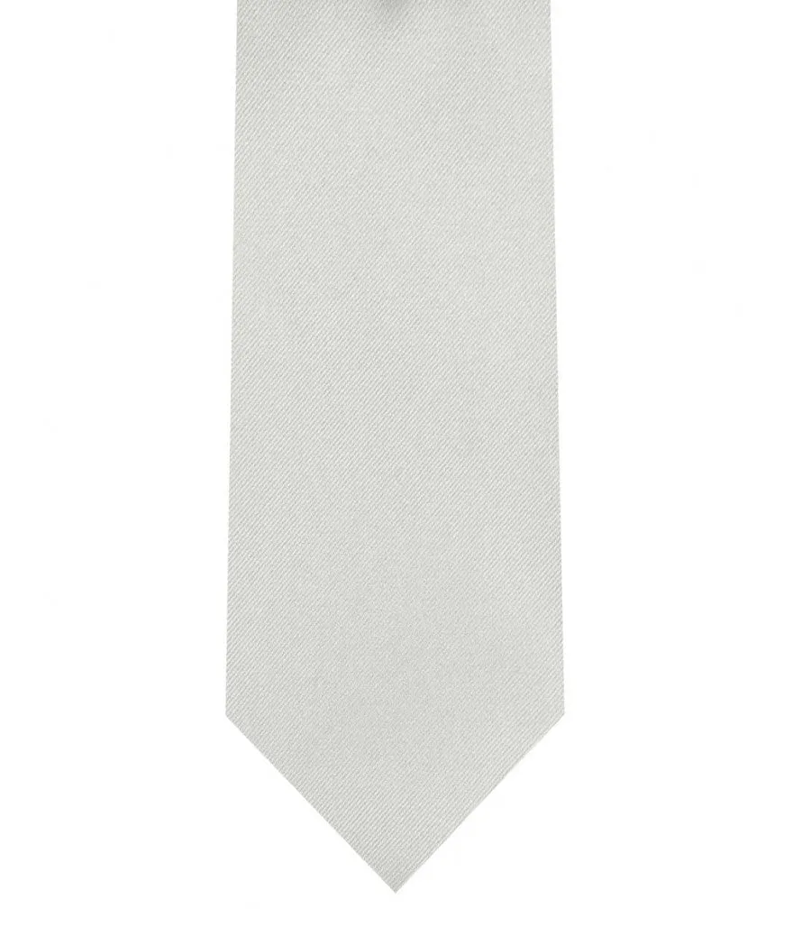 Tie & Pocket Square - Silver