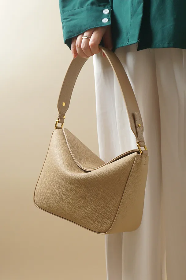 Timeless Pebbled Leather Shoulder Bag