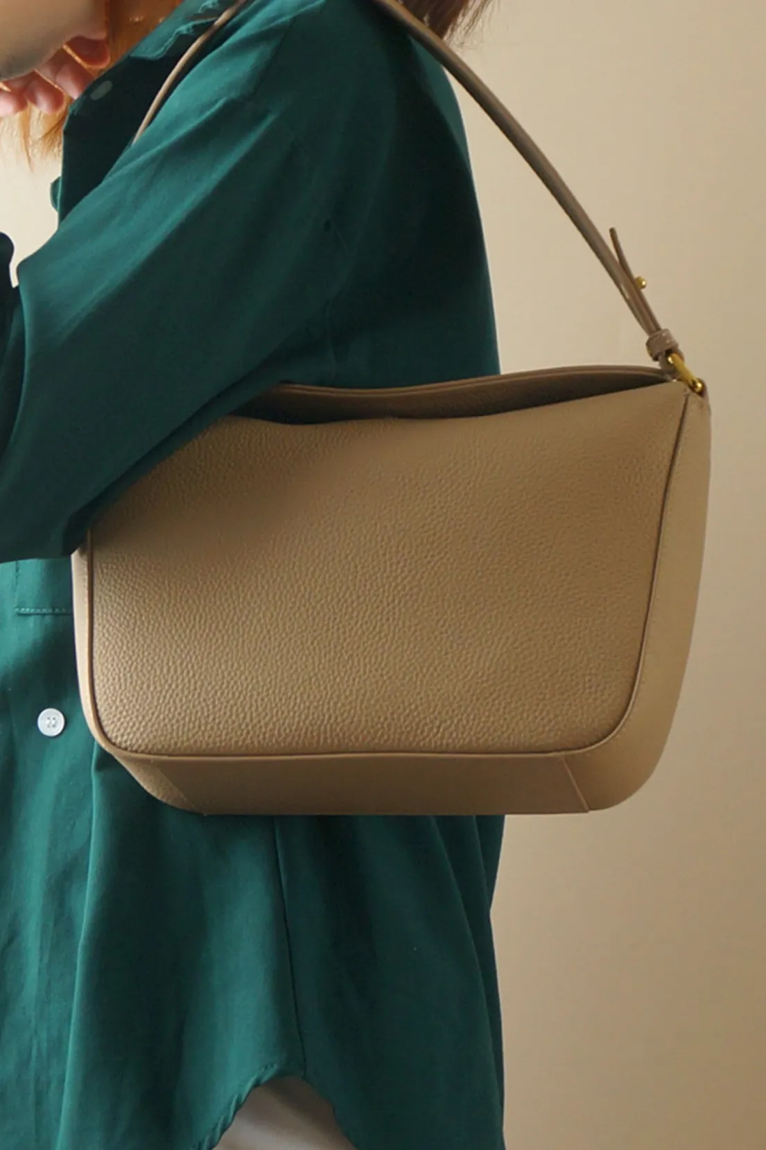 Timeless Pebbled Leather Shoulder Bag