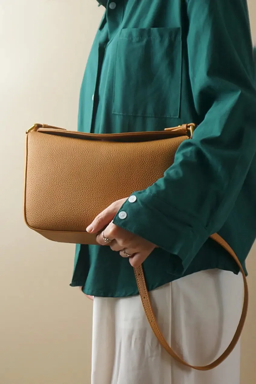 Timeless Pebbled Leather Shoulder Bag