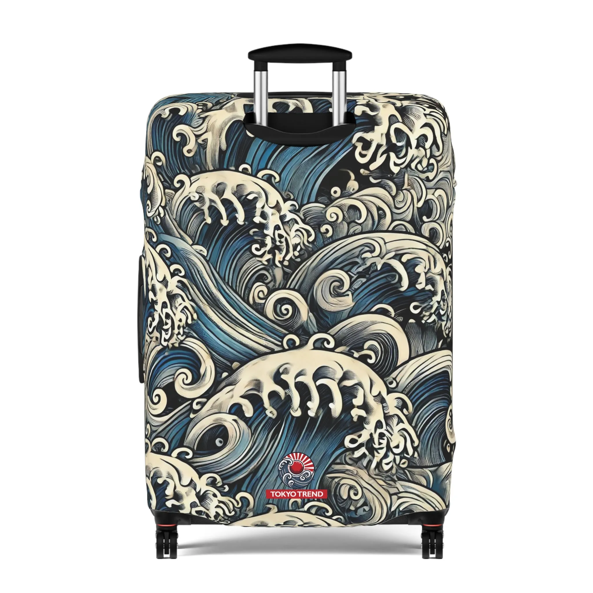 Tokyo Trend Japanese Wave Art Travel Suitcase – Hokusai-Inspired Rolling Luggage