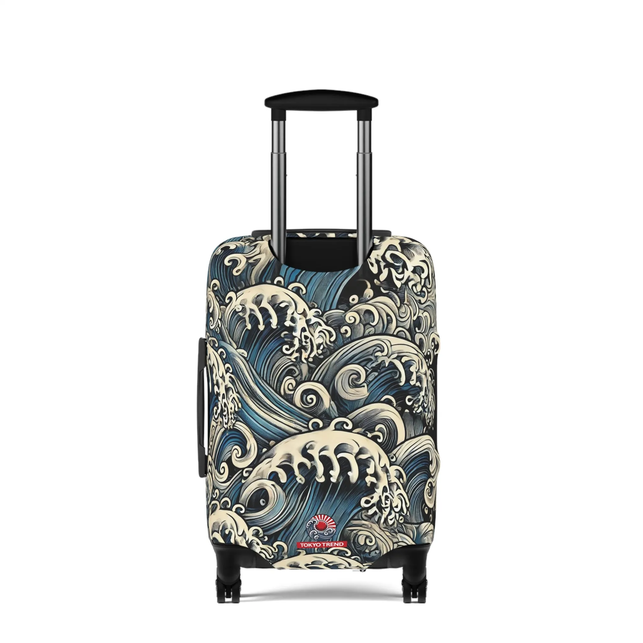 Tokyo Trend Japanese Wave Art Travel Suitcase – Hokusai-Inspired Rolling Luggage