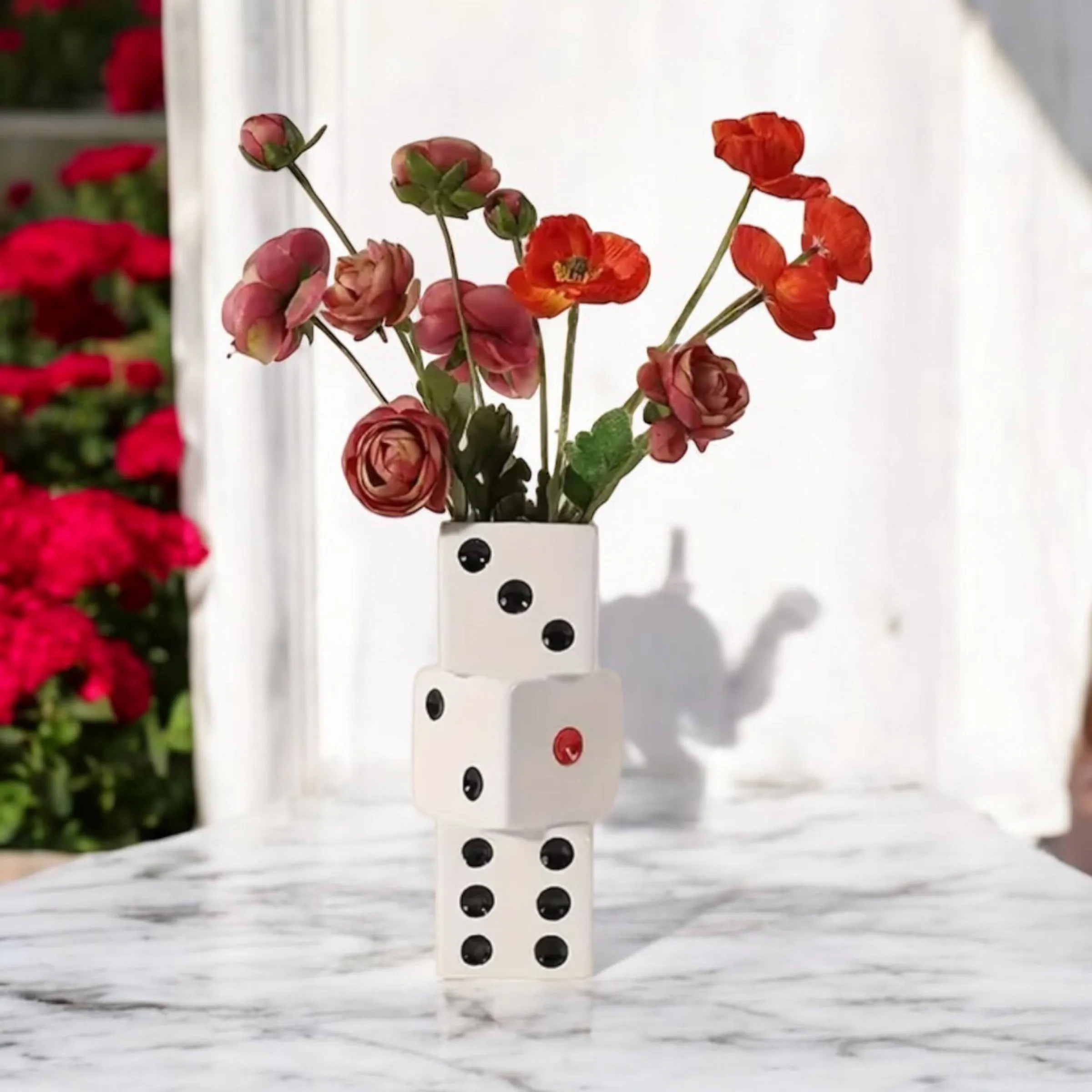 Unique Ceramic Dice Vase