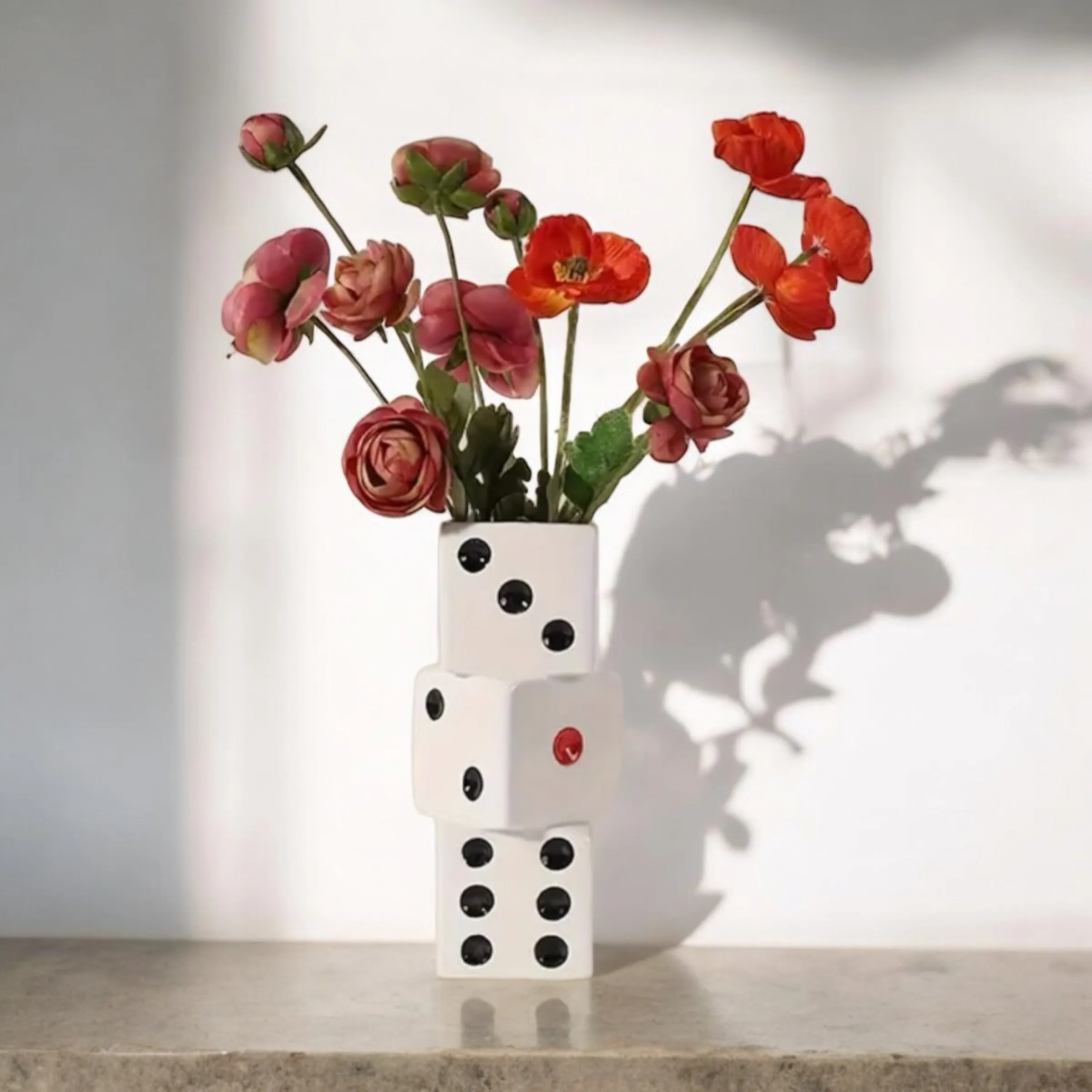 Unique Ceramic Dice Vase