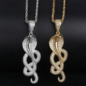 Unique Cobra Snake Gold Necklace