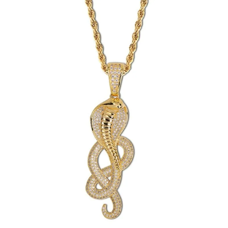 Unique Cobra Snake Gold Necklace