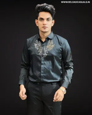 Unique Design Satin Shirt