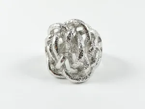 Unique Knot Design Brass Ring