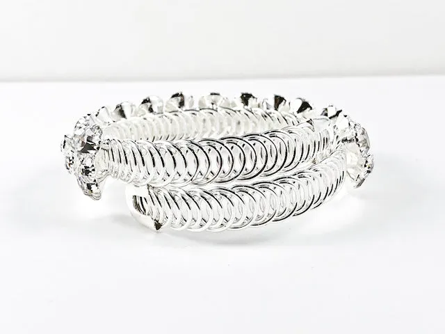 Unique Nice Wrap Design Large elegant Crystal Fashion Bracelet Bangle