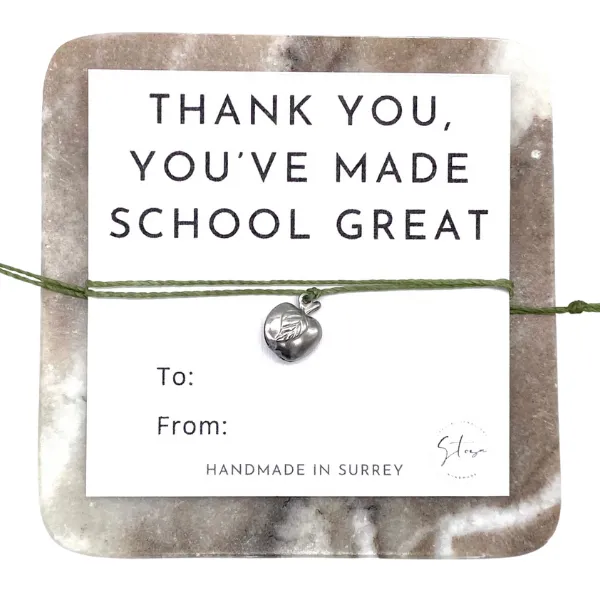 Unique Teacher Gift Bracelet