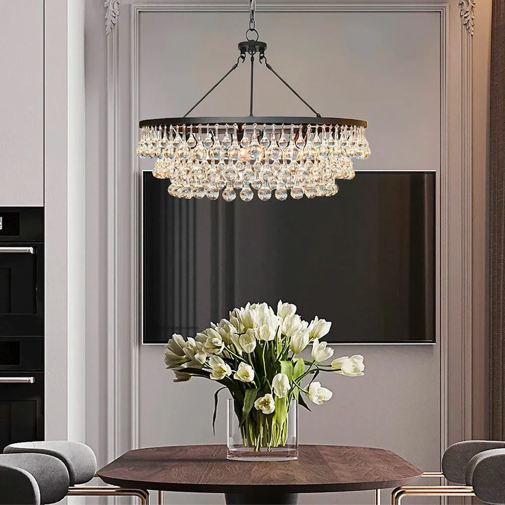 Unique Tiered Crystal Chandelier