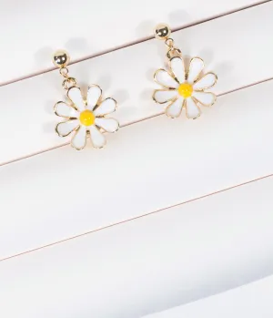 Unique Vintage Daisy Drop Earrings