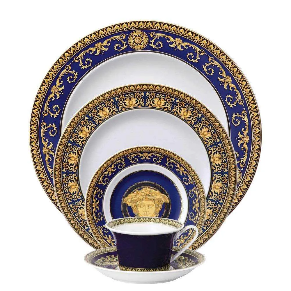 Versace meets Rosenthal Medusa Blue Oval platter 34x24.5 cm.