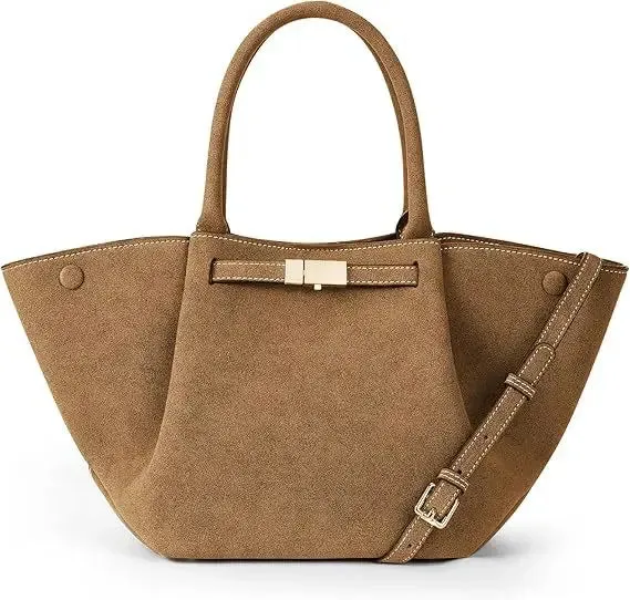 Vintage Suede Top-handle Big Shopper Bag