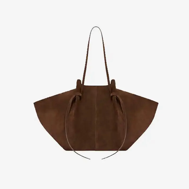 Vintage Suede Top-handle Big Shopper Bag