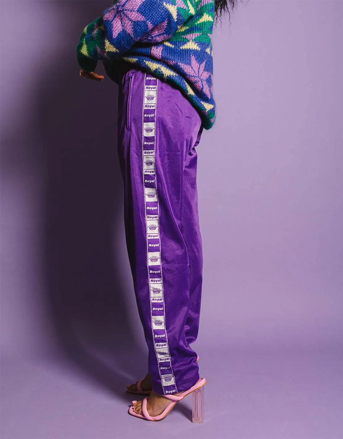 Vintage track pants with side details