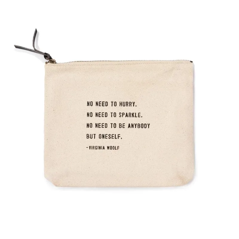 Virginia Wolf "No Need to Hurry" Canvas Bag