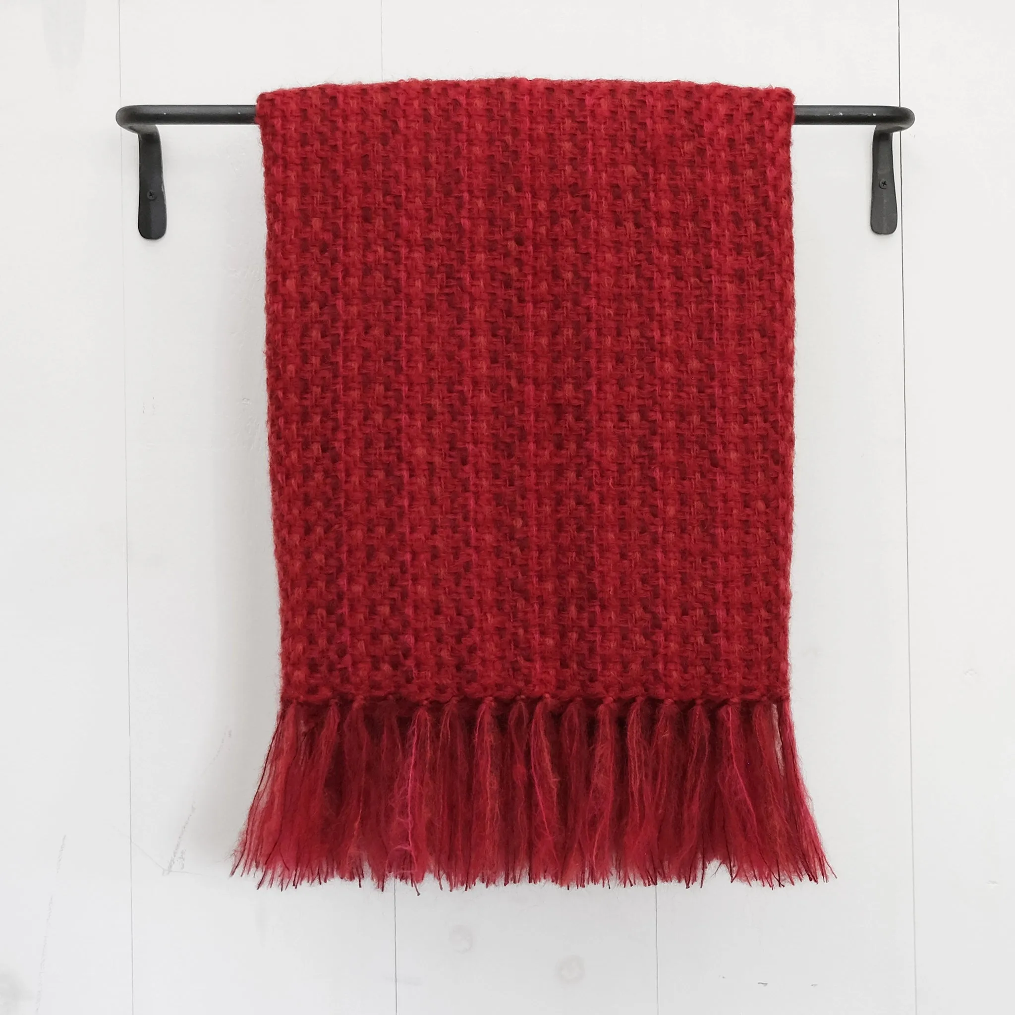 Windswept Bog Handwoven Mohair Throw