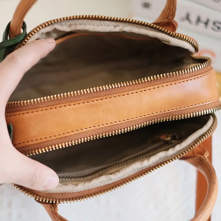 Womens Cute Small Leather Crossbody Purse Top Handle Handbag