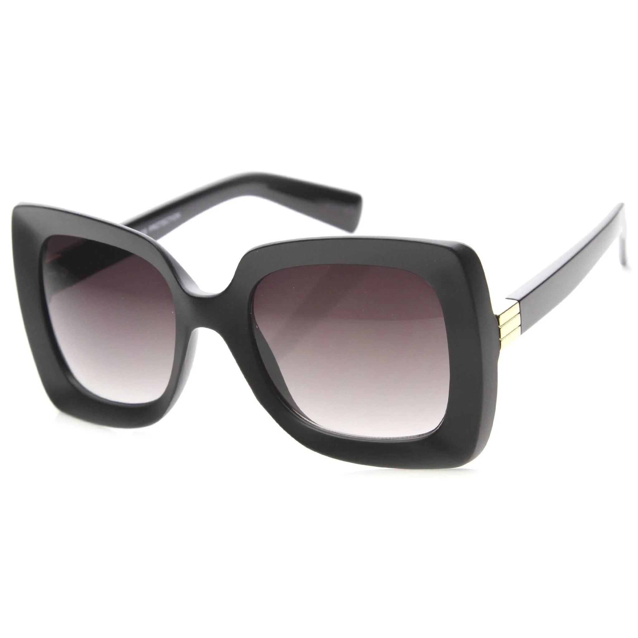 Women's Deep Square Butterfly Frame Oversize Sunglasses A019