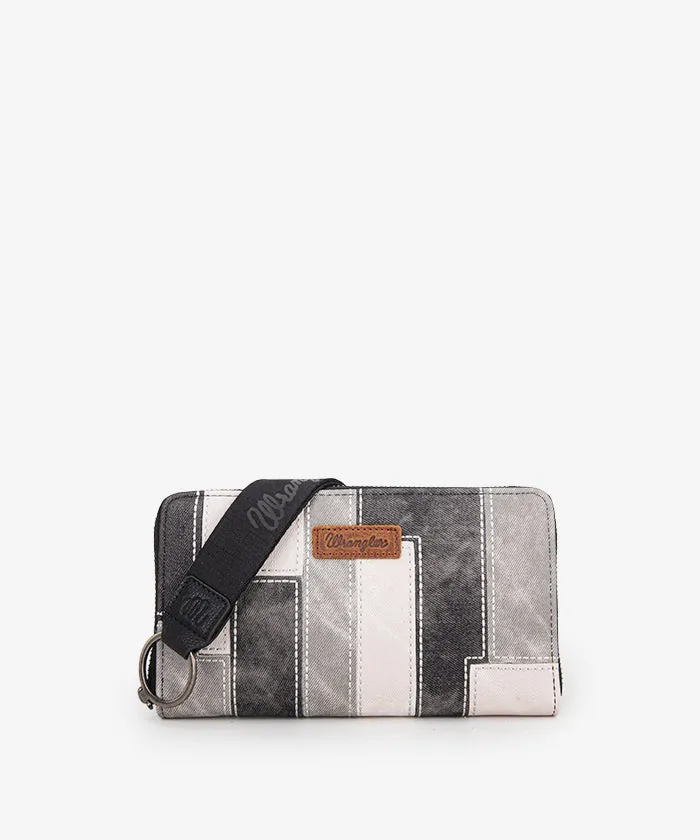 Wrangler Denim-textured Color-block Shoulder Bag