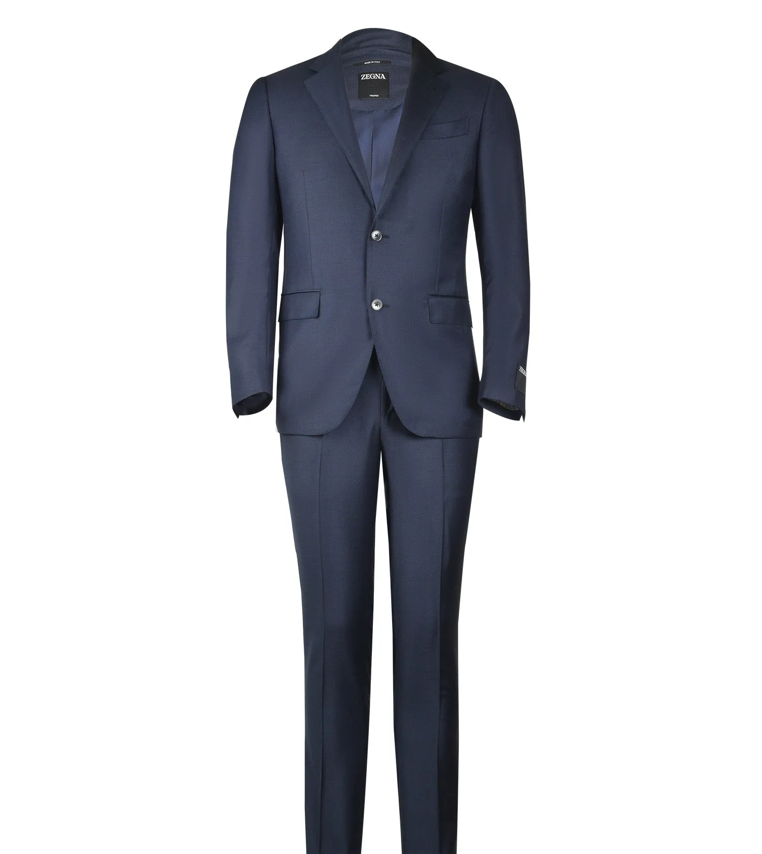 ZEGNA Navy Trofeo Ticweave Suit