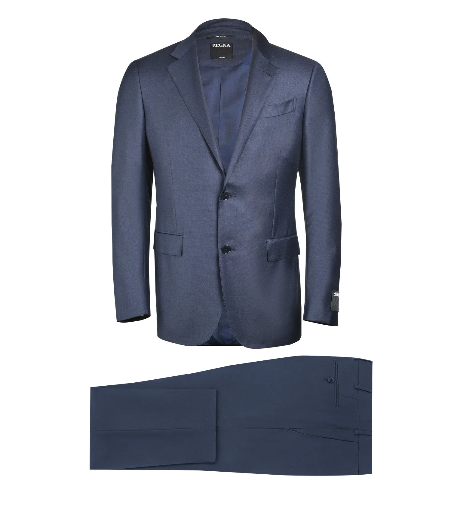 ZEGNA Navy Trofeo Ticweave Suit