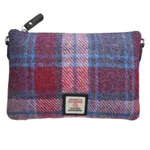 Zip Purse Bag Pastel Pink Harris Tweed